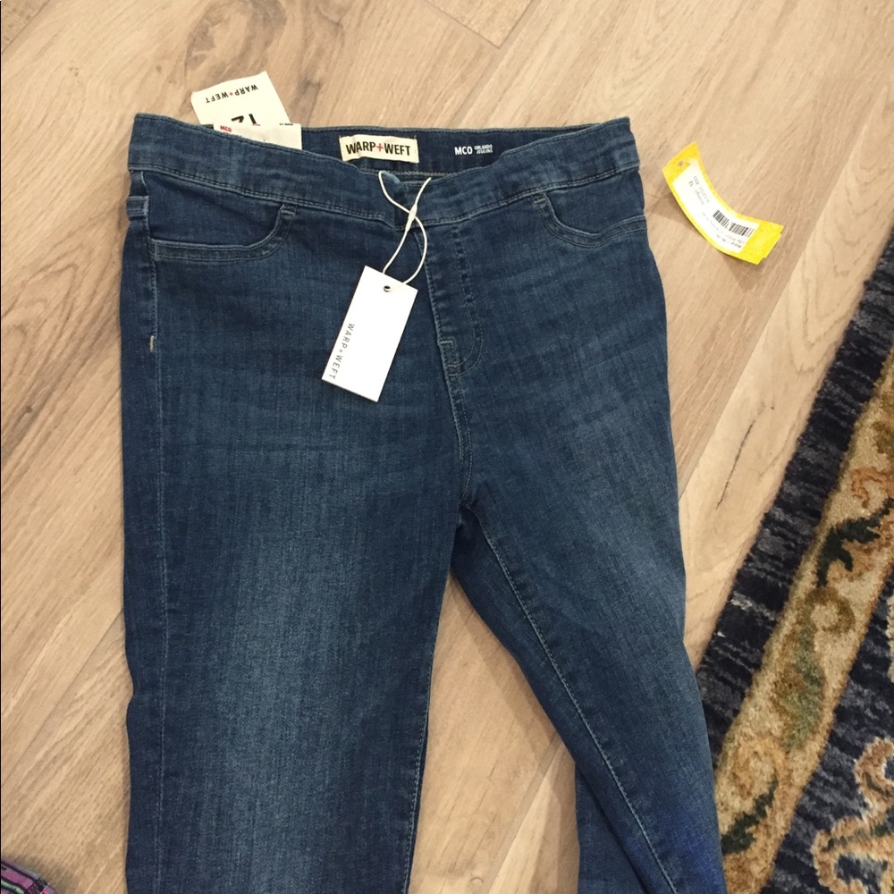 NWT Warp & Weft Jean adjustable leggings size 12